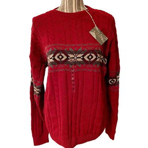 NWT. Liberty dark red men’s sweater size medium